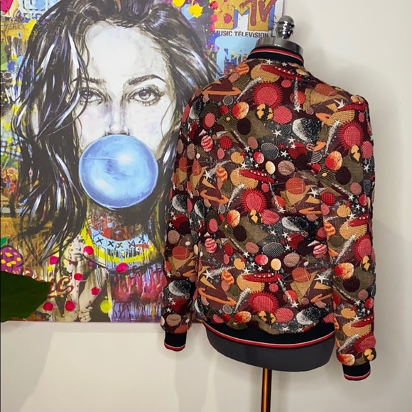 zara man jacquard bomber jacket